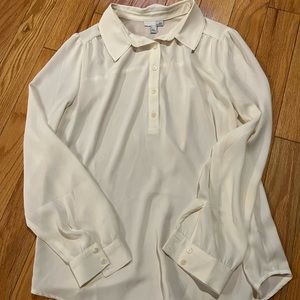 14th & Union white long sleeve blouse